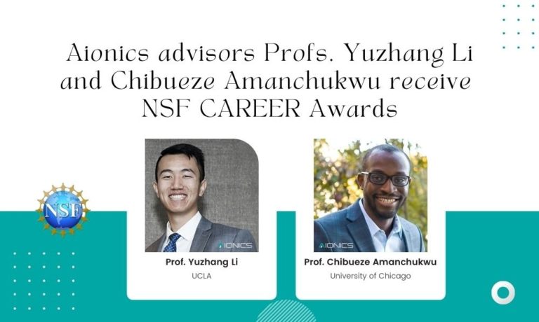 Aionics-advisors-Profs.-Yuzhang-Li-and-Chibueze-Amanchukwu-receive-NSF-CAREER-Awards